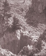 Вид на пропасть Пьер-сен-мартен-пещера Пьер-Сен-Мартен